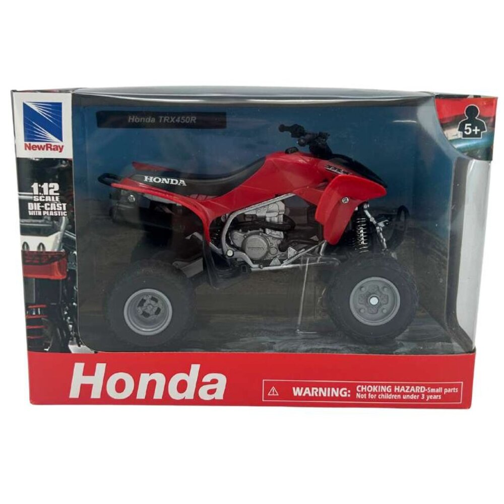 NewRay Red Honda TRX 450R ATV / 1:12 Scale Model